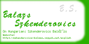 balazs szkenderovics business card